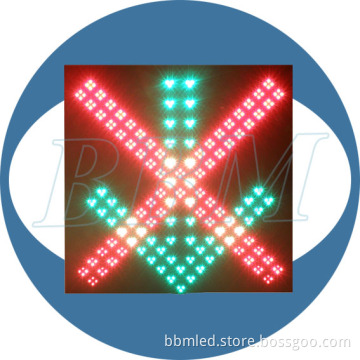 600mm Traffic LED Light with Red Cross Green Arrow